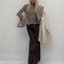 maglia in costina elasticizzata volant